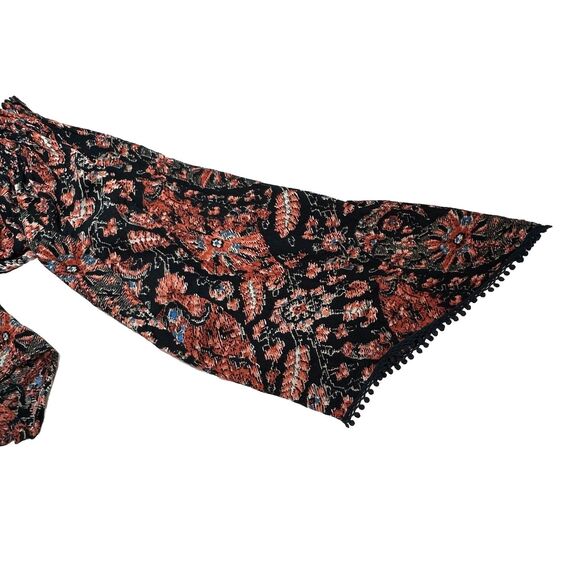 Abercrombie & Fitch NWT Women BOHO Floral Off Shoulder Blouse M Festival Hippie - Picture 4 of 11